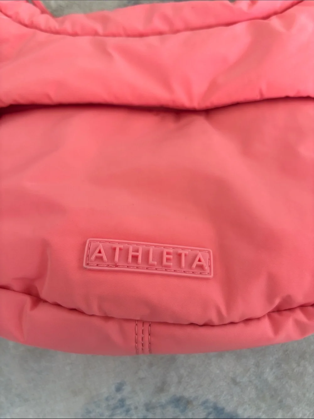 Athleta Coral Quilted Shoulder Bag in Pink